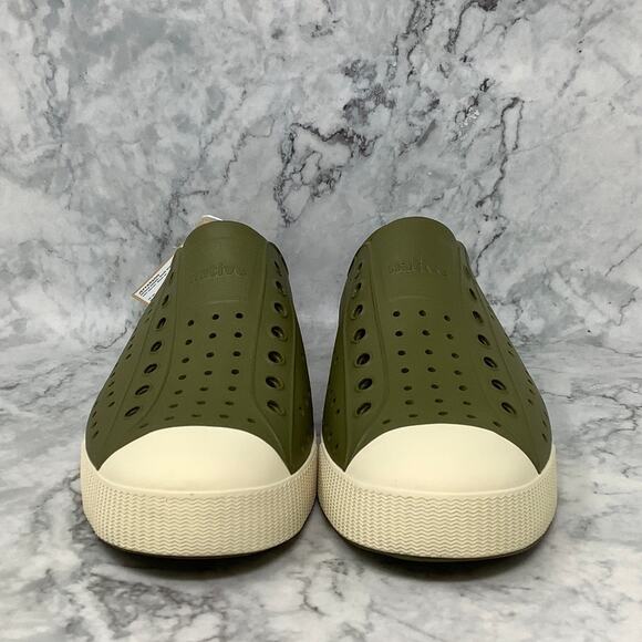 Native Shoes Mens 9 Rookie Green Jefferson Slip On Sneaker Perforated P2-65 - Picture 2 of 9